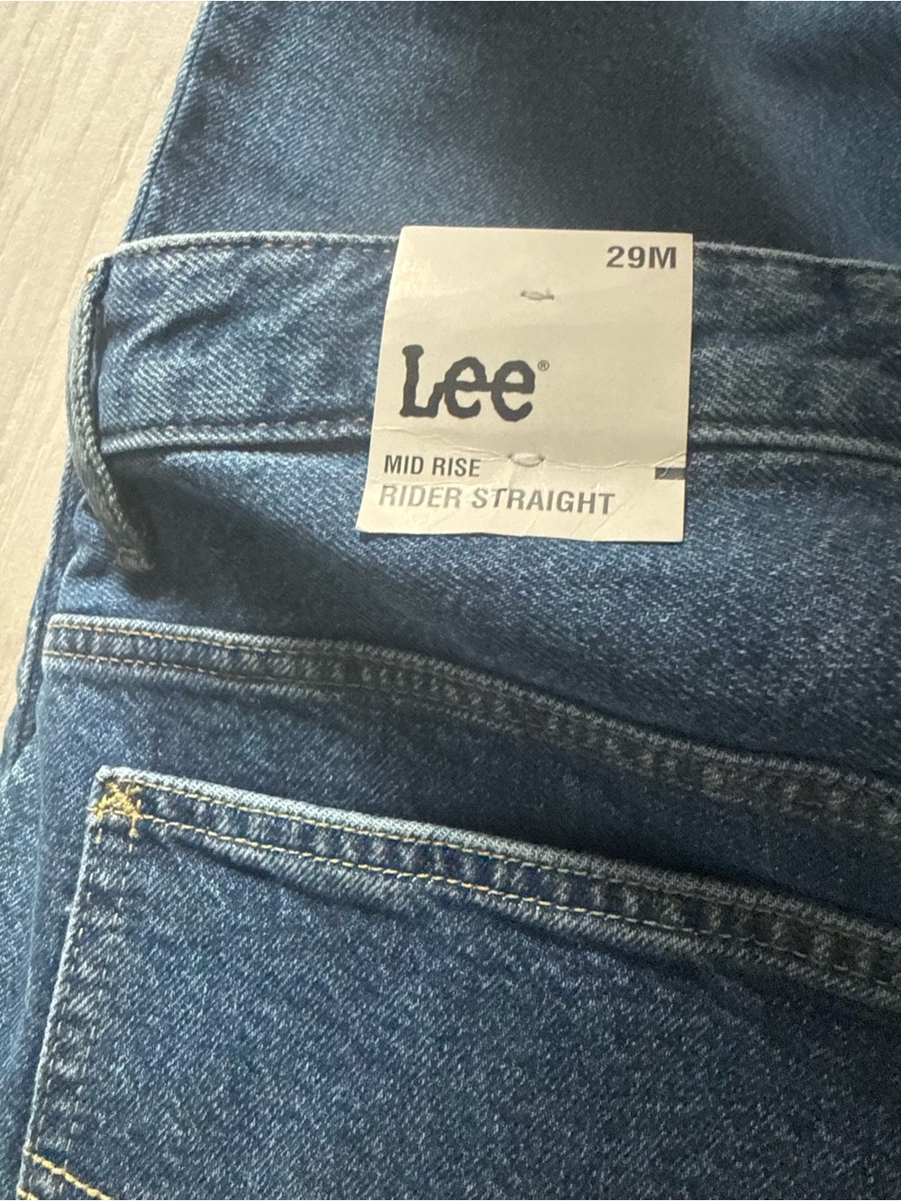 Lee Mid Rise Rider Straight Fit Blue Jeans - Picture 3 of 3